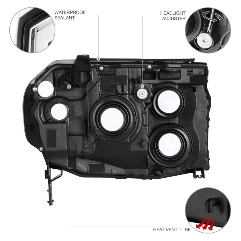 Chrome Bezel Oe-style Headlight Headlamp Assembly For 2009-2011 Honda Pilot Driver Side
