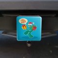 Gumby In Santa Hat With Gifts Here Comes The Fun Tow Trailer Hitch Cover Plug Insert