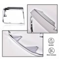 G-plus Grille Headlight Door Bezel Chrome Set Pair Compatible With 1992-1996 Bronco 1992-1997 Ford F150 F250 F350 Headlamp Trim
