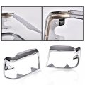 G-plus Grille Headlight Door Bezel Chrome Set Pair Compatible With 1992-1996 Bronco 1992-1997 Ford F150 F250 F350 Headlamp Trim