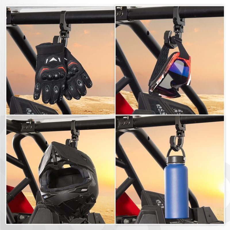 Roll Cage Helmet Hook Fits 1 6 -2 Bar Heavy Duty Aluminum Utv Hanger For Headset Polaris Rzr Ranger Can Am X3 Kawasaki Teryx