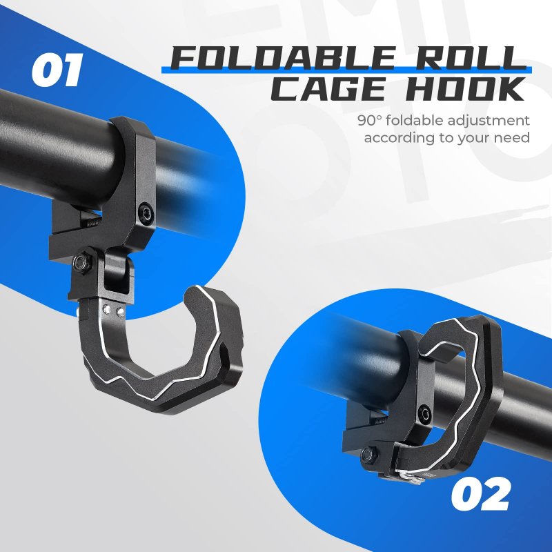 Roll Cage Helmet Hook Fits 1 6 -2 Bar Heavy Duty Aluminum Utv Hanger For Headset Polaris Rzr Ranger Can Am X3 Kawasaki Teryx