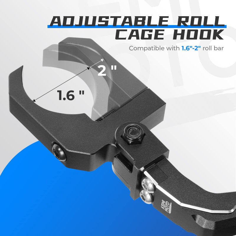 Roll Cage Helmet Hook Fits 1 6 -2 Bar Heavy Duty Aluminum Utv Hanger For Headset Polaris Rzr Ranger Can Am X3 Kawasaki Teryx