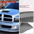 Air Flow Intake Scoop Molding Cover Mesh Hood Vent Grille Compatible With Dodge Ram Srt-10 04-05 Matte Black