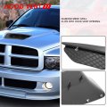 Air Flow Intake Scoop Molding Cover Mesh Hood Vent Grille Compatible With Dodge Ram Srt-10 04-05 Matte Black