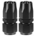 8an Hose End Fitting Straight Swivel 2 Pcs For Cpe Braided 1500 Psi Pressure Rating 3 4-16 Unf Thread Black 