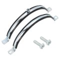 4 Pcs Adjustable Pipe Bracket Clamp 8 203mm Wall Ceiling Mount Split Ring Hanger Galvanized Iron Strap Support With Screw 