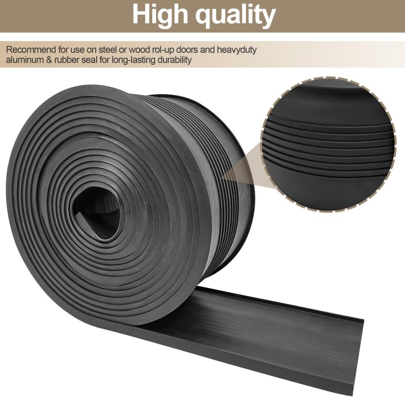 Garage Door Bottom Rubber Seal 5 16 In T Ends Professional Grade Weatherproofing Sealing Strip 3 4 Width By 20 Ft Length