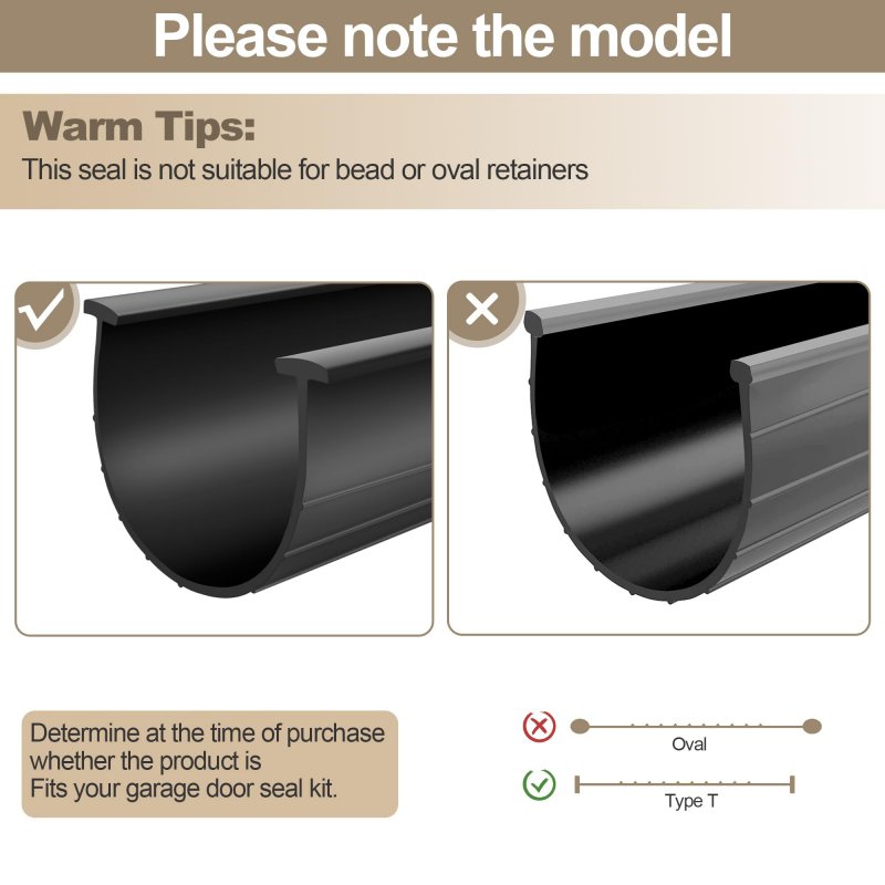 Garage Door Bottom Rubber Seal 5 16 In T Ends Professional Grade Weatherproofing Sealing Strip 3 4 Width By 20 Ft Length