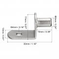 Uxcell Shelf Support Pegs 60pcs 6mm 1 4 L-shaped Bracket Pin With Hole For Furniture Cabinet Closet Shelves Supplies Silver