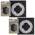 Niche Rear Brake Rotor Pad Semi Metallic Kit For Polaris Ranger 425 Xp 700