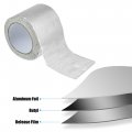 X Autohaux Waterproof Tape For Rv Cars Boats Pipe Window Metal Water Leaking Aluminum Foil Butyl Silver Tone 2pcs 3 54 Inch