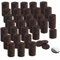 300pcs Furniture Felt Pads Round 3 4 Self-stick Anti-slip Scratch Resistant For Cabinet Chair Feet Floor Protector Brown 