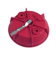 7424 Red Rotor For Pro Cap Distributor Low Resistance Brass Resist Carbon Tracking 