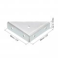 Uxcell 4pcs Angle Corner Brackets 66mm X Stainless Steel Braces Joining Support With Screws For Desk Bed Edge Silver