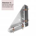 Uxcell 4pcs Angle Corner Brackets 66mm X Stainless Steel Braces Joining Support With Screws For Desk Bed Edge Silver