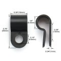 Baomain 1 4 Inch R-type Cable Clamp Uc-1 Black Pack Of 100