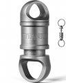 Fegve Quick Release Keychain With 2 Rings Titanium Detachable Pull Apart Heavy Duty Carabiner Key Chain For Men And Women 