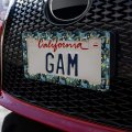 May Floral Pattern License Plate Tag Frame