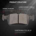 D1878 Rear Ceramic Disc Brake Pad Set With Hardware For Honda Civic 2016 To 2025 And Acura Rdx 2019