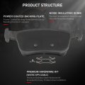 D1878 Rear Ceramic Disc Brake Pad Set With Hardware For Honda Civic 2016 To 2025 And Acura Rdx 2019