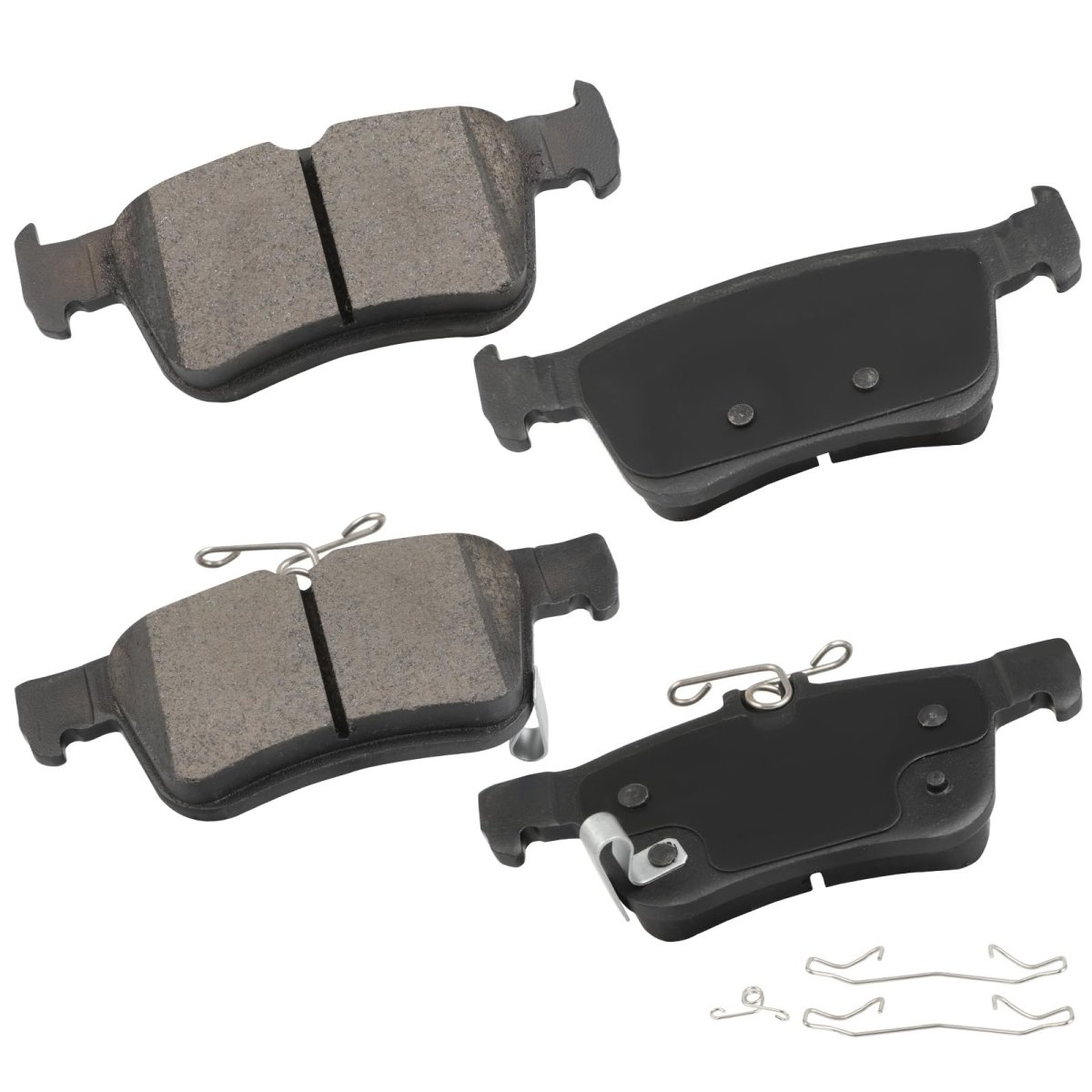 D1878 Rear Ceramic Disc Brake Pad Set With Hardware For Honda Civic 2016 To 2025 And Acura Rdx 2019