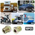 X Autohaux 10pcs Motorcycle Brake Line Tube Fittings 2 20 Unf For 1 4 Hydraulic Lines Union Durable Pipe Connector