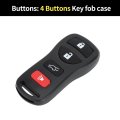 Key Shell Caseless Entry Remote Key Fob Replacement For Infiniti Qx56 2005-2007 Nissan Armada 2005-2008 4 Buttons Kbrastu15