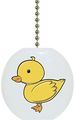 Yellow Duck Solid Ceramic Fan Pull 