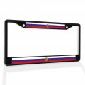 Metal Insert License Plate Frame Russian Flag With Ensign Weatherproof Car Accessories Black 2 Holes Solid 