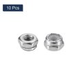 10pcs 4-40 Nylon Insert Hex Lock Nuts 304 Stainless Steel Self-locking Stop Nut For Industrial Construction Fasteners Silver