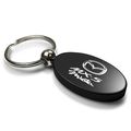 Mazda Mx-5 Miata Black Aluminum Oval Key Chain 