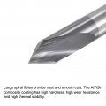 Uxcell Spotting Drill Bits 5mm Dia Shank 60 Degree Solid Carbide Altisin Coated 2 Flutes Round Drilling Cutter