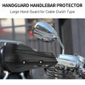 1 Set Universal Coffin Cut Large Motorcycle Handlebar Hand Guards Replacement Black Plastic