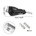 1 Set Universal Coffin Cut Large Motorcycle Handlebar Hand Guards Replacement Black Plastic