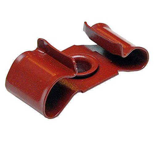 Brake And Fuel Line Double Clip With Rivet Red For Gm Models 1967 To 1970 1pc Part Number Clp114