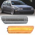 Led Side Marker Lights Replacement For V W Mk4 Jetta Gti Golf 1999-2006 Amber Front Bumper Turn Signal Light Kit Clear Pair 