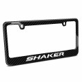 Ipick Image Made For Dodge Challenger Shaker Black Real 3k Carbon Fiber Glossy Finish License Plate Frame