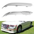 2 Pieces Without Hole Front Left Right Light Bar Bumper Trim Set Engine Chrome Plastic Replacement For 2005 2006 2007 2008 2009 