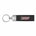 Ipick Image For Chevrolet Camaro Ss Real Carbon Fiber Strap With Black Leather Stitching Edge Premium Key Chain Keychain The