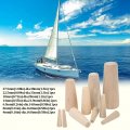 Qiilu Tapered Wood Plugs 10pcs Marine Thru Hull Emergency Soft Drain Plug For Boat Yacht Softa Wooda Plugs