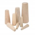Qiilu Tapered Wood Plugs 10pcs Marine Thru Hull Emergency Soft Drain Plug For Boat Yacht Softa Wooda Plugs