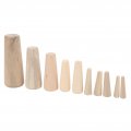 Qiilu Tapered Wood Plugs 10pcs Marine Thru Hull Emergency Soft Drain Plug For Boat Yacht Softa Wooda Plugs