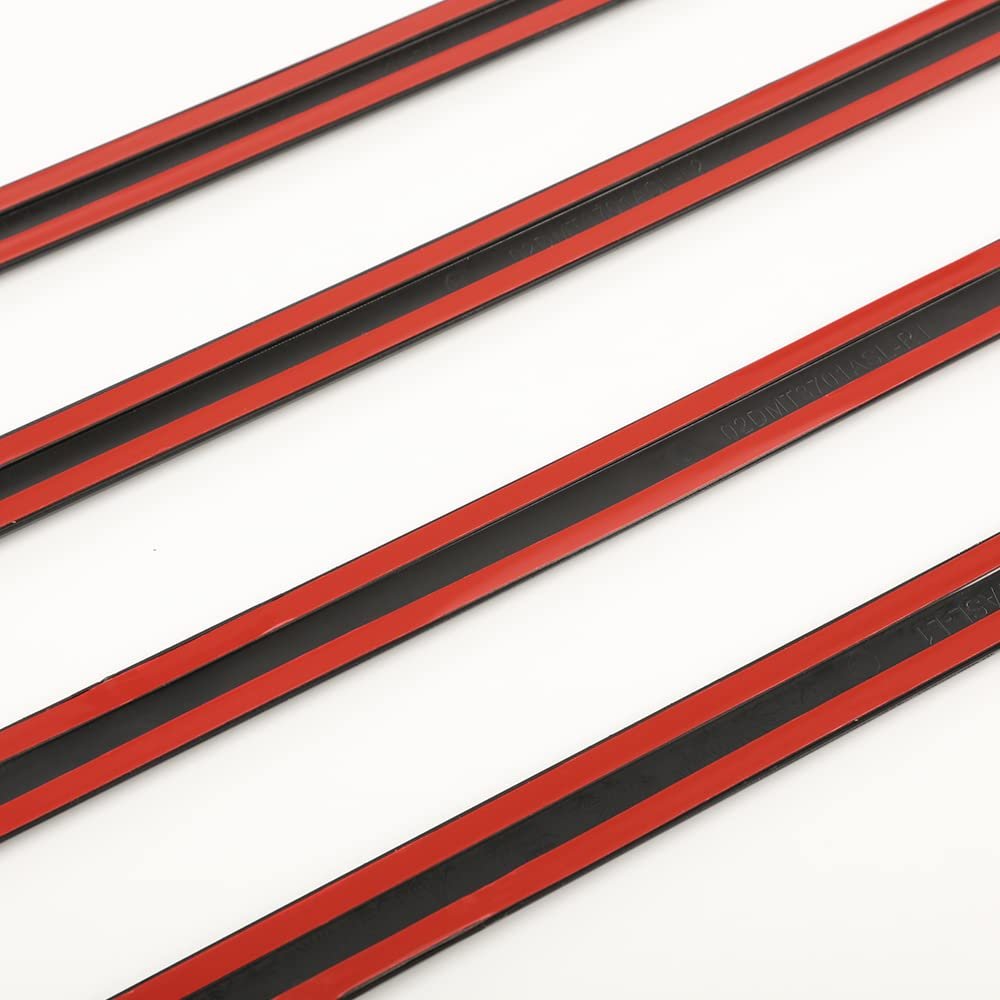 Chrome Abs Body Side Moldings Trim 4pcs Fit Dodge Ram 1500 2019-2021 Crew Cab Door Kit Strips Universal Protector Automotive
