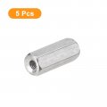 Uxcell M3 X 0 5-pitch 16mm Length Coupling Nuts 5pcs 304 Stainless Steel Metric Hex Rod