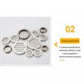 Round Air Vent Stainles Steel Ventilation Grille Cover For Bathroom Home Office Kitchen 53mm 10pcs