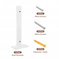 Uxcell Floating Shelf Brackets 4pcs 8 200mm Industrial Metal For Shelves Wall Mounted Supports White