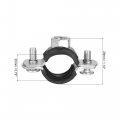 Uxcell Adjustable Pipe Bracket Clamp 3 4 20mm Wall Ceiling Mount Iron Strap Support 5pcs