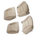 4 Pcs Tan Artificial Leather Seat Cover Front Driver And Passenger Side Bottom Top Lean Back Replacement For Chevy Tahoe 