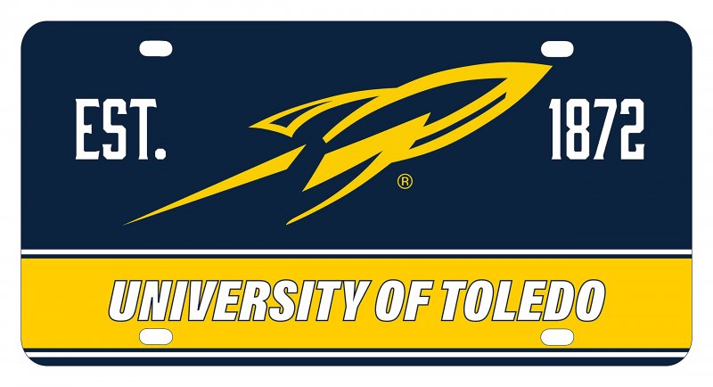 Toledo Rockets Metal License Plate